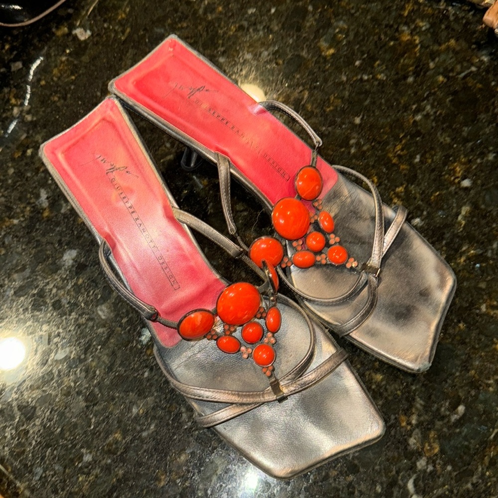 Giuseppe Zanotti Design Kitten Heel Sandals
